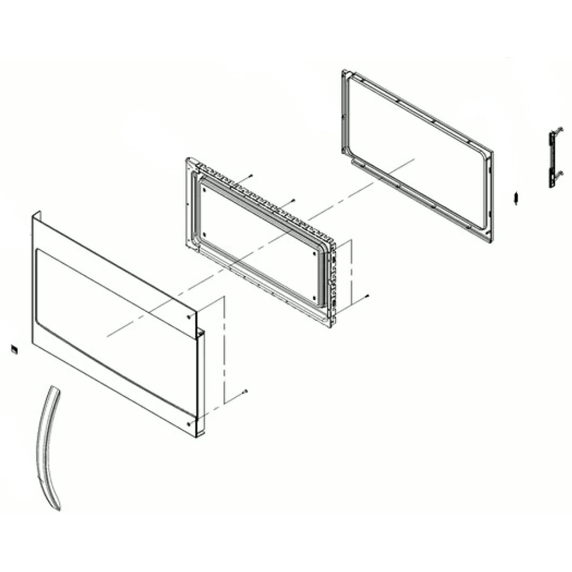Microwave Door Assembly (Stainless) 5304491632 parts | Sears 