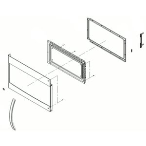 Microwave Door Assembly (stainless) 5304491632