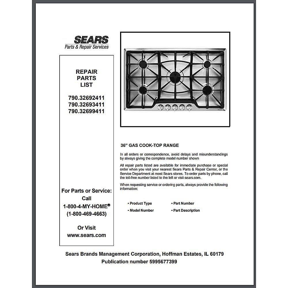 Part #5995677399, Repair Parts