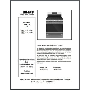 Repair Parts Catalog 5995708244