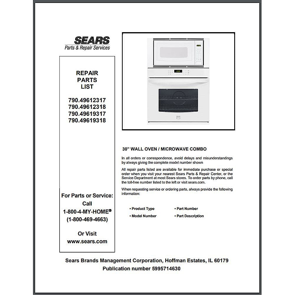 Part #5995714630, Repair Parts