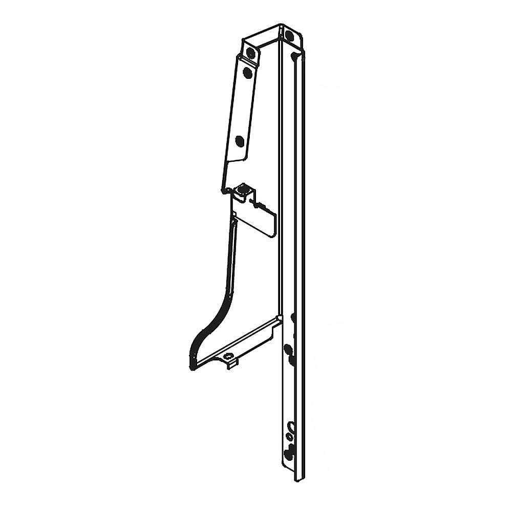 Part #807437110, End Cap, backguard , black , lh / 16.15 x 5.40 x 2.50
