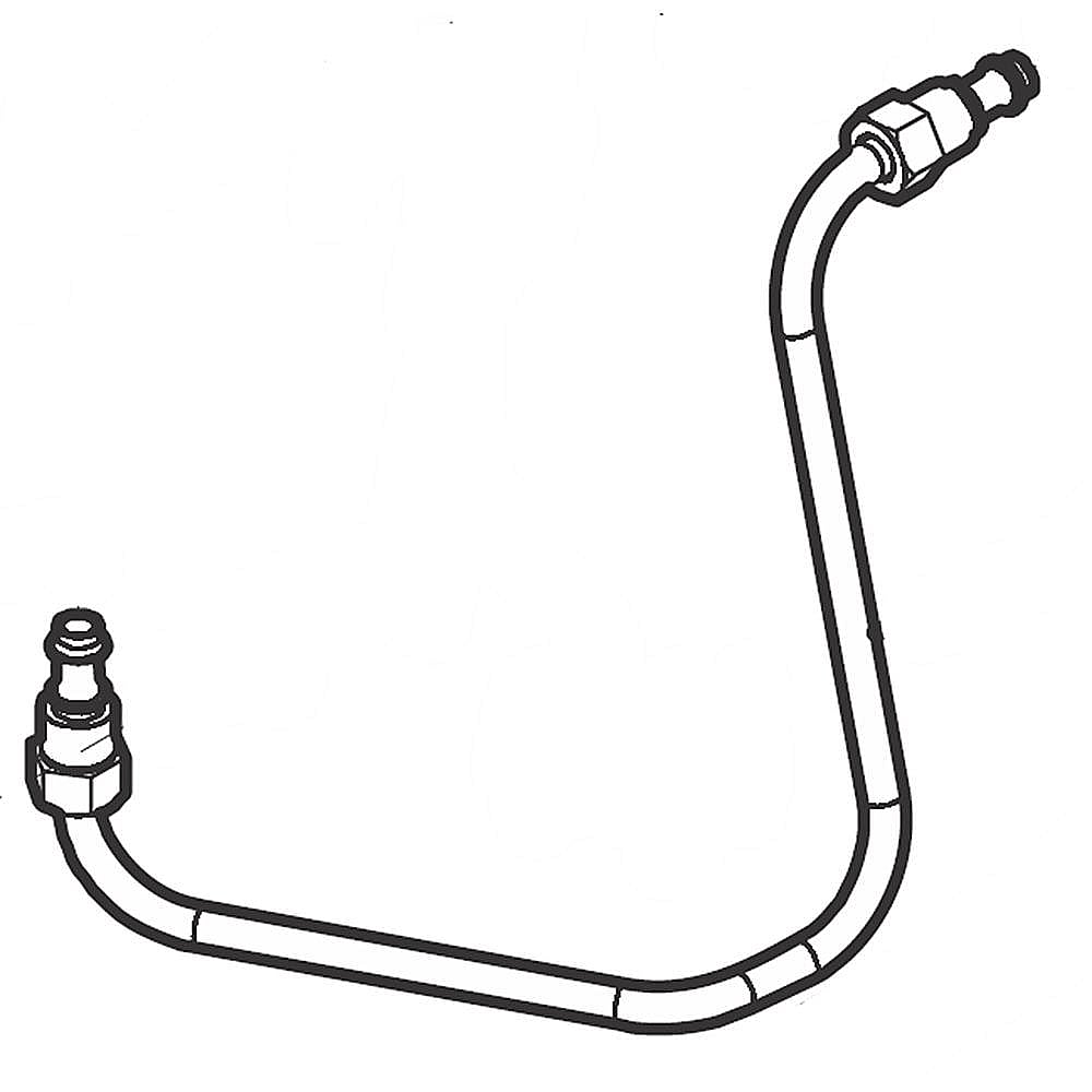Part #807544011, Range Surface Dual Main Burner Supply Tube, Left Front