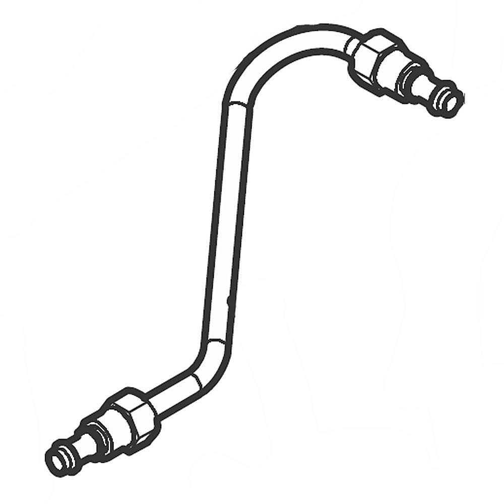 Part #807544012, Range Surface Dual Simmer Burner Supply Tube, Left Front