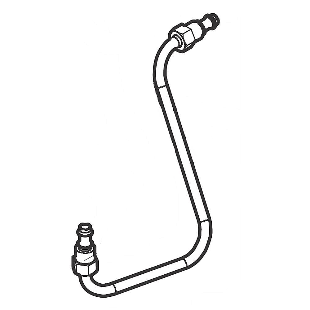 Part #807544013, Range Surface Dual Main Burner Supply Tube, Right Front