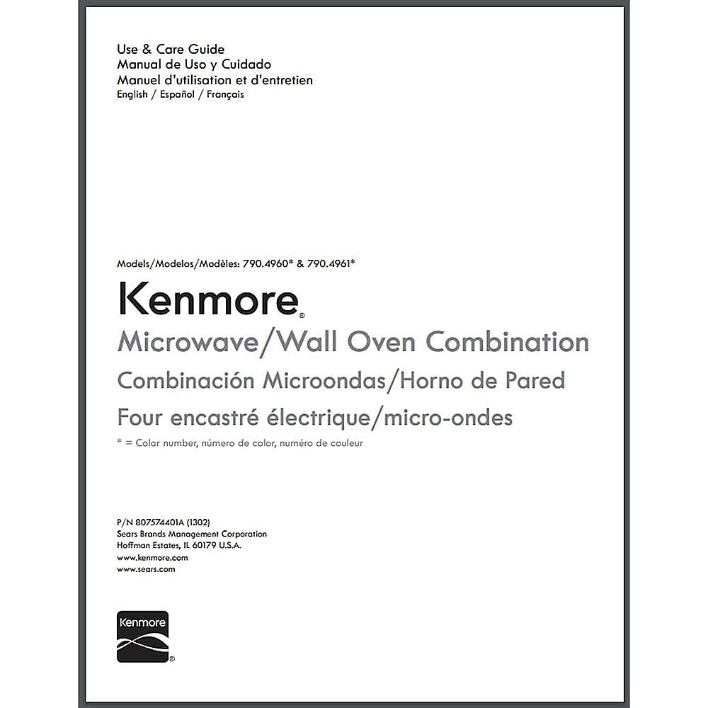 Part #807574401, Oven Owners Manual / 15.00 x 11.00 x 0.00