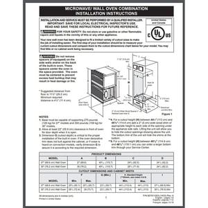 Microwave Installation Manual 807611003
