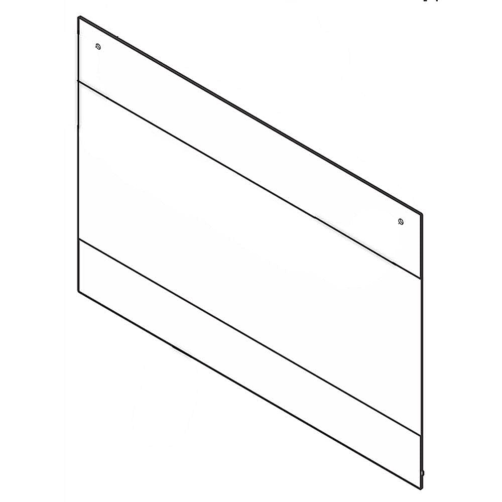 Kenmore Elite Part #807712409, Range Oven Door Outer Panel Assembly, Lower (Stainless) | 35.70 x 30.30 x 5.90