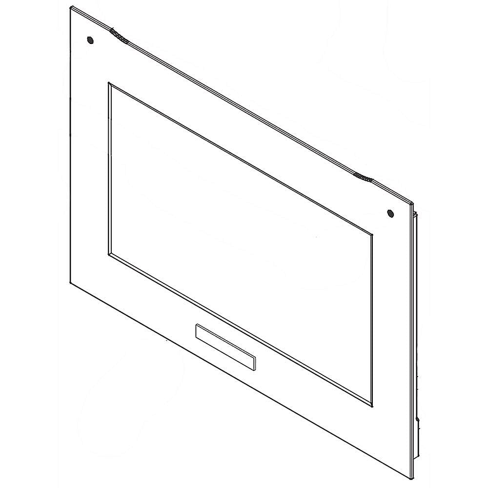 Wall Oven Door Outer Panel Assembly (Black and Stainless)