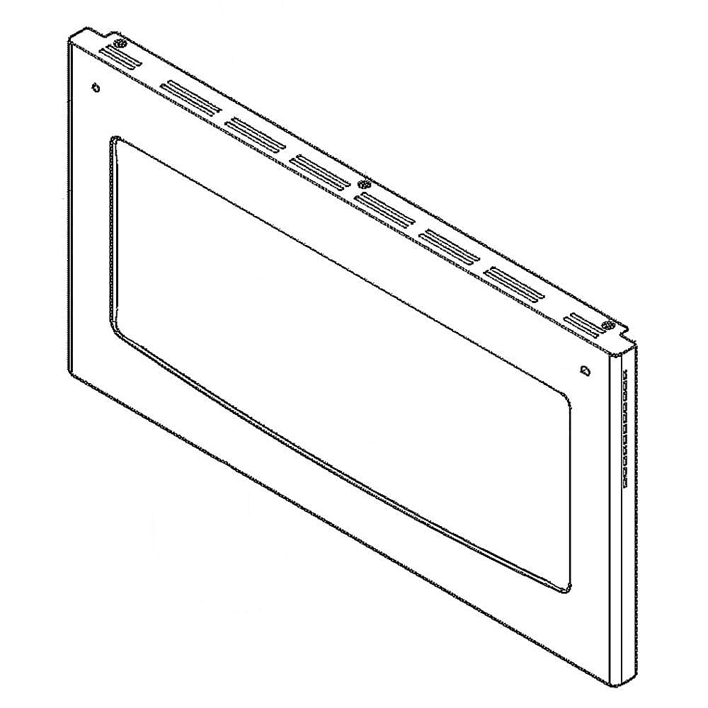 Kenmore Part #807939201, Range Upper Oven Door Outer Panel (Black And Stainless) | 33.60 x 22.70 x 4.00