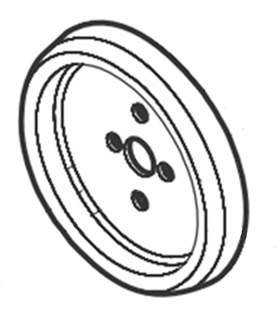Part #808312201, Kenmore Elite Range Surface Burner Knob Bezel (Stainless) / 4.05 x 2.95 x 0.50