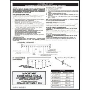 Service Data Sheet 808533103