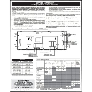 Service Data Sheet,w/wiring Diagrm 808533209