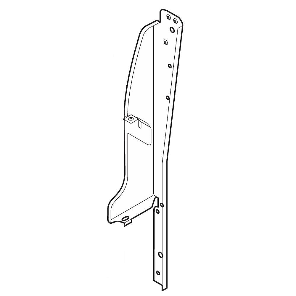 Part #808754506, Kelvinator Cap, end , white , lh / 17.55 x 4.50 x 2.15