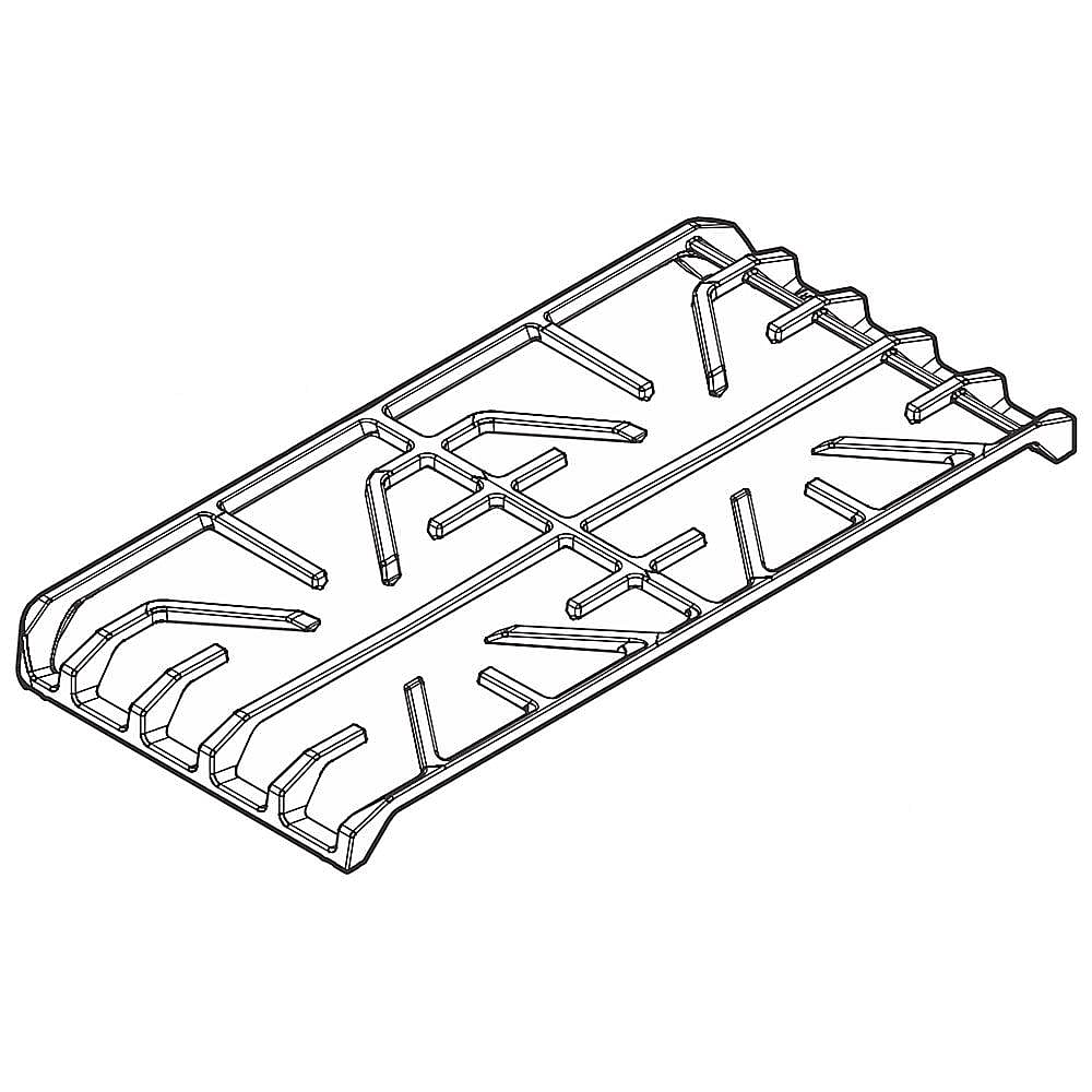 Part #808754701, Ikea Range Surface Burner Grate, Left (Black) / 26.20 x 17.60 x 1.90