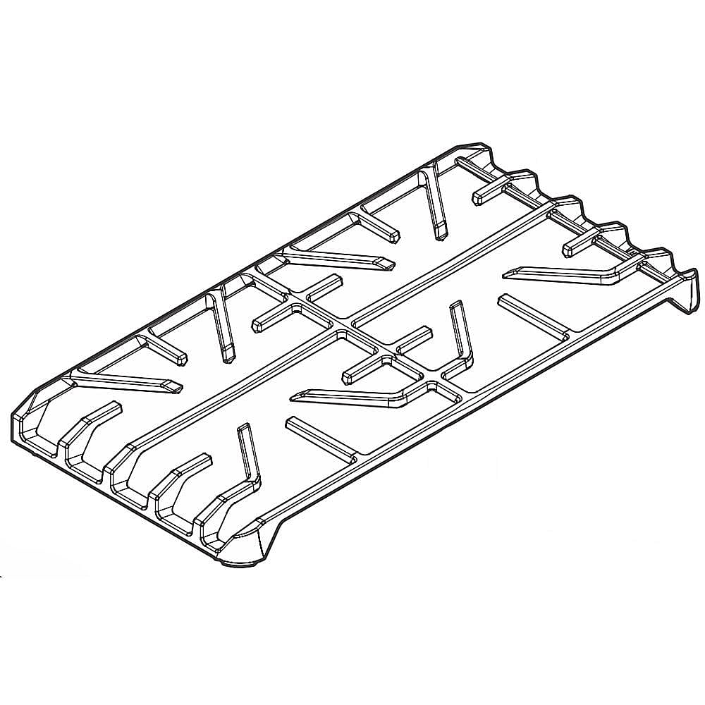 Part #808754702, Ikea Range Surface Burner Grate, Right (Black) / 26.50 x 17.80 x 2.00