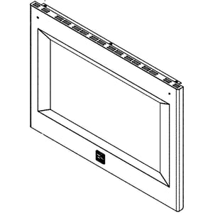 Range Oven Door Outer Panel Assembly (black And Stainless) 808950029