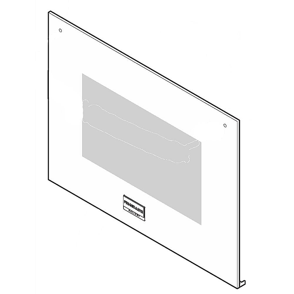 Frigidaire Part #808992601, Wall Oven Upper Oven Door Outer Panel (White) | 36.00 x 30.25 x 6.00