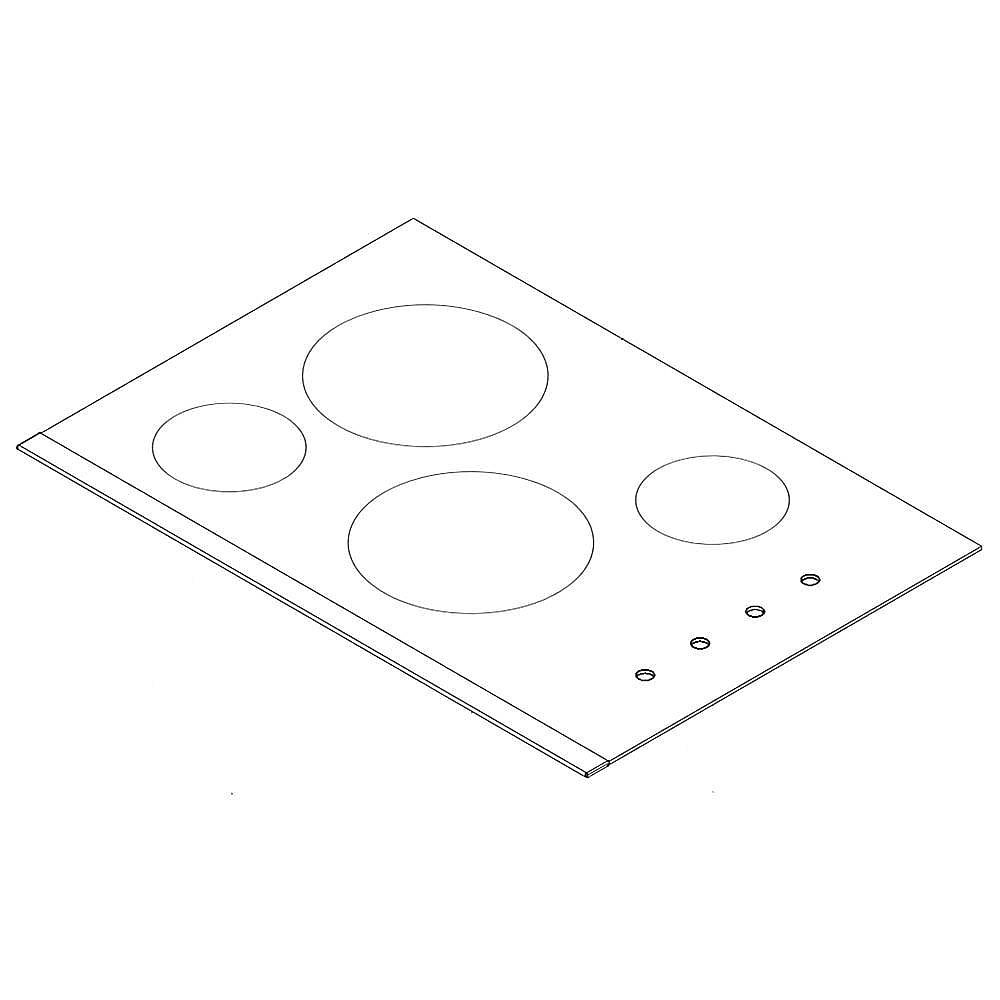 Frigidaire Part #809040801, Cooktop Main Top (Black And Stainless) | 35.90 x 30.20 x 5.90