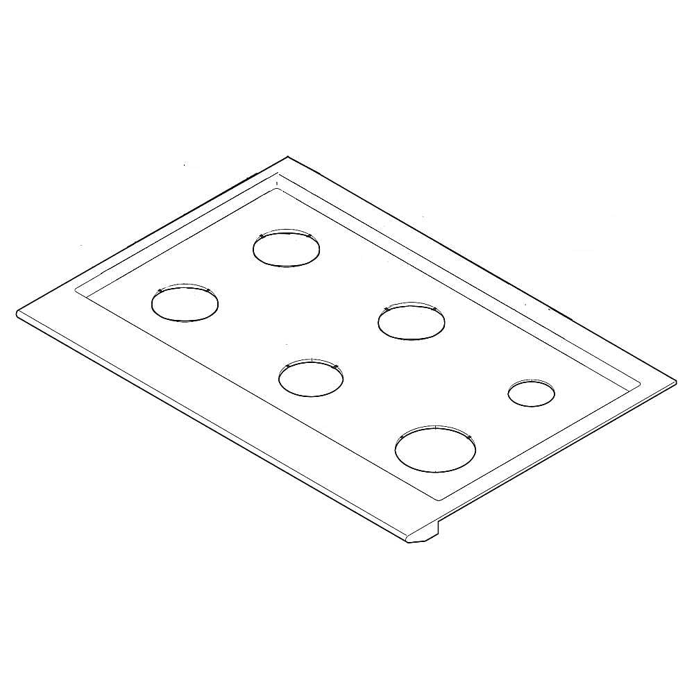 Part #809103801, Cooktop Burner Grate (Black) / 19.60 x 11.95 x 3.80