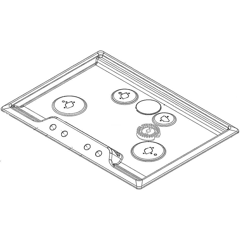 Frigidaire Part #809218104, Cooktop Main Top (Black) | 35.70 x 30.25 x 6.00