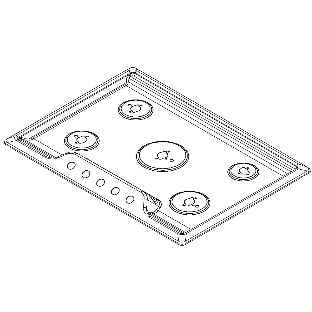 Kenmore Elite Part #809218211, Cooktop Main Top (Stainless) | 36.00 x 30.25 x 6.00