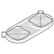 Range Radiant Bridge Surface Element, 4,400-watt for Kenmore Elite 79096643700 - Part 903112-0040