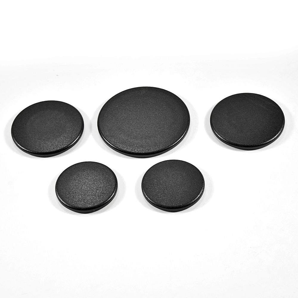 Photo of Range Surface Burner Cap Set (Black) from Repair Parts Direct