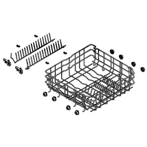 Dishwasher Dishrack Assembly, Lower (gray) 00249665