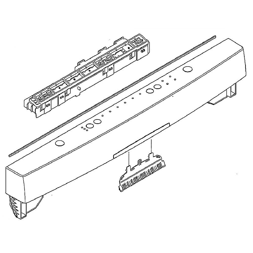 Part #00772846, Bosch Dishwasher Control Panel Assembly