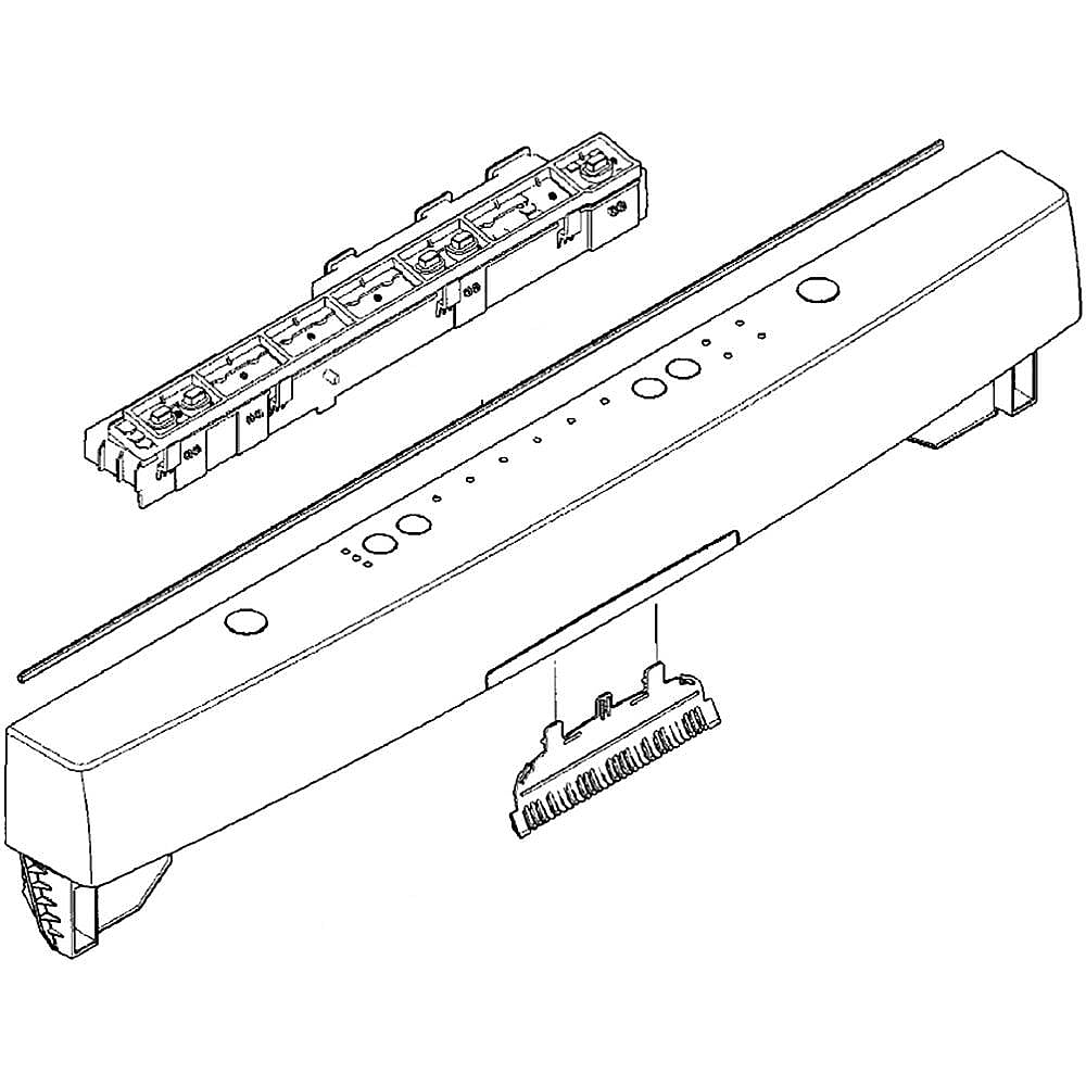 Part #00773848, Bosch Dishwasher Control Panel Assembly (White)