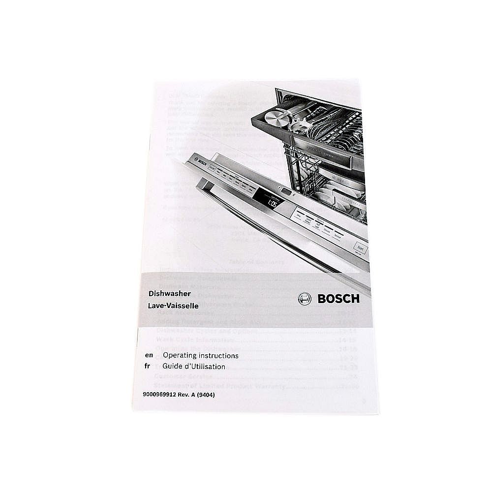 Part #18006559, Dishwasher Owners Manual