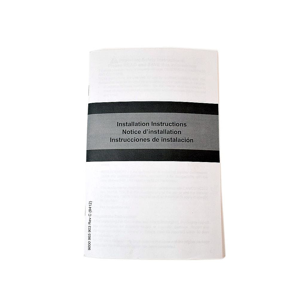 Part #18014073, Dishwasher Installation Manual