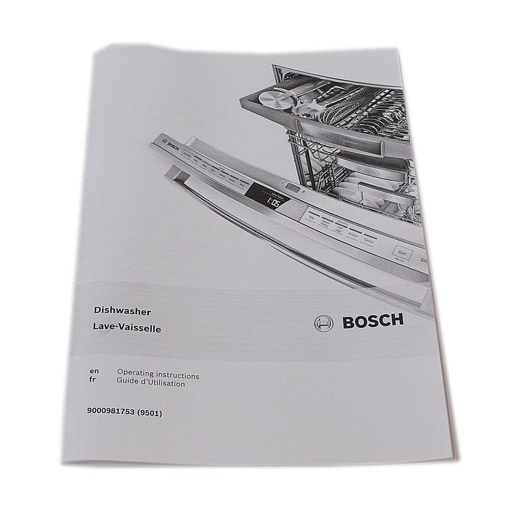 Part #18015752, Dishwasher Owners Manual