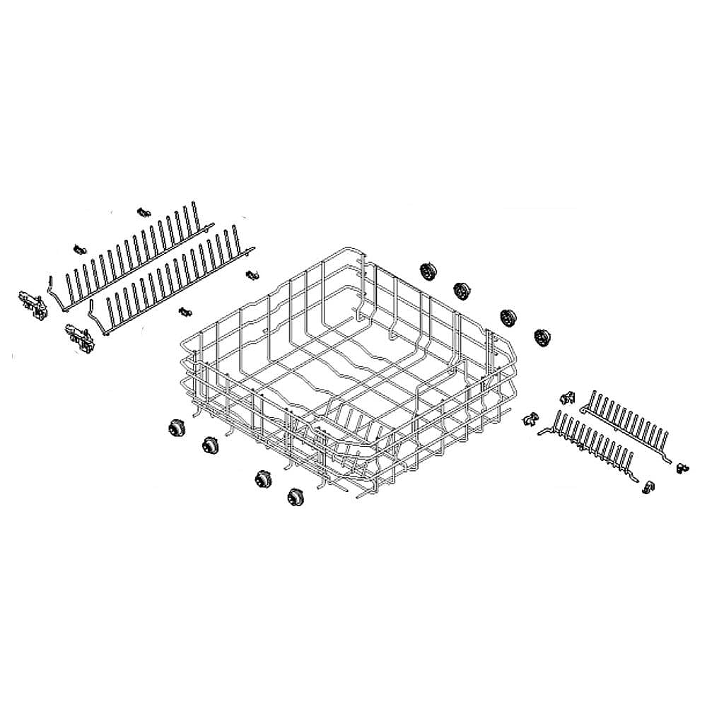 Dishwasher Dishrack, Lower (replaces 00689997, 00770024, 689429) 20000533