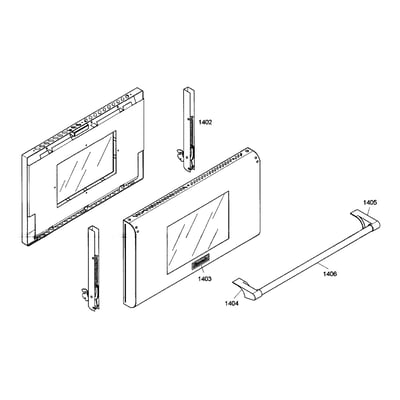 Range Large Oven Door Assembly undefined