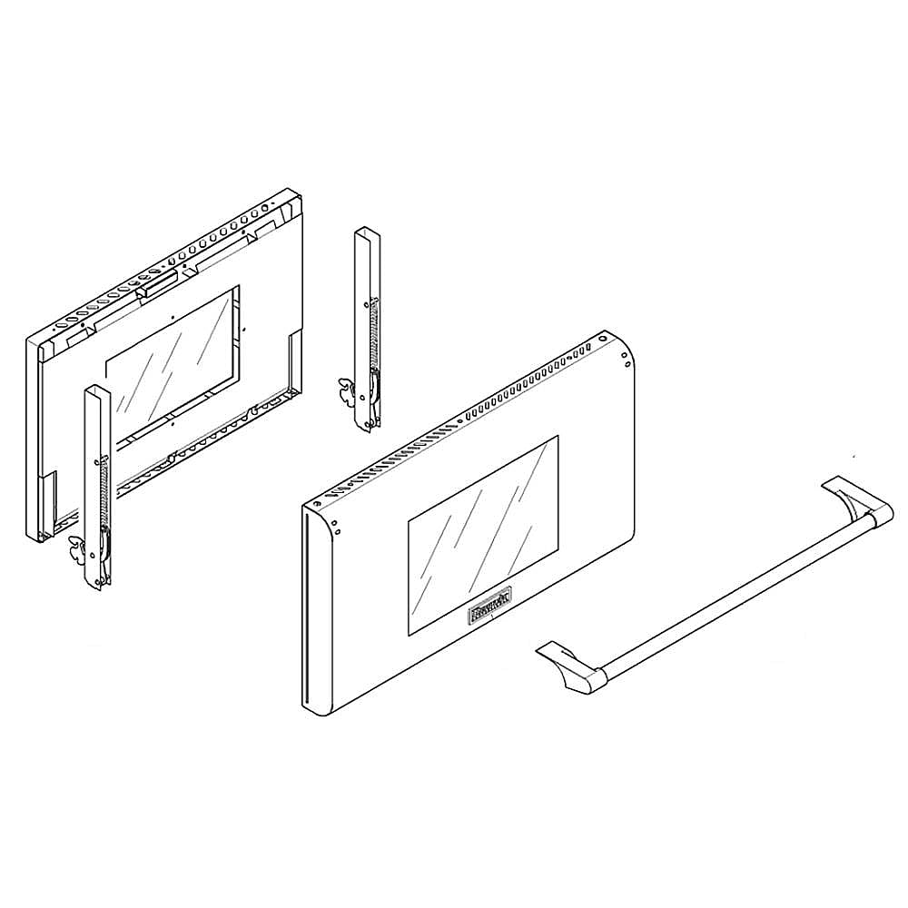 Part #00478935, Range Oven Door Assembly