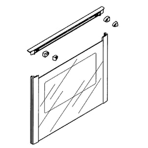 Range Oven Door Outer Panel Assembly 00680733