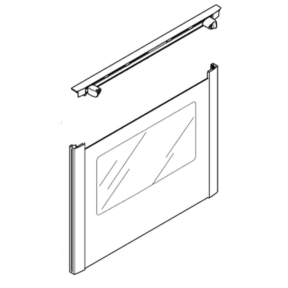 Bosch Part #00683496, Range Oven Door Outer Panel Assembly