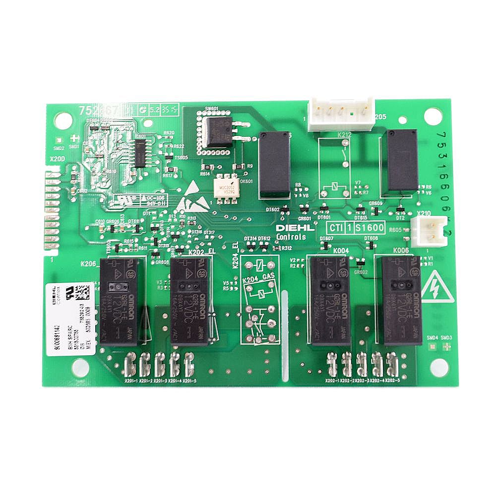 Part #00758980, Wall Oven Relay Control Board (Replaces 758980) / 10.25 x 7.00 x 4.50