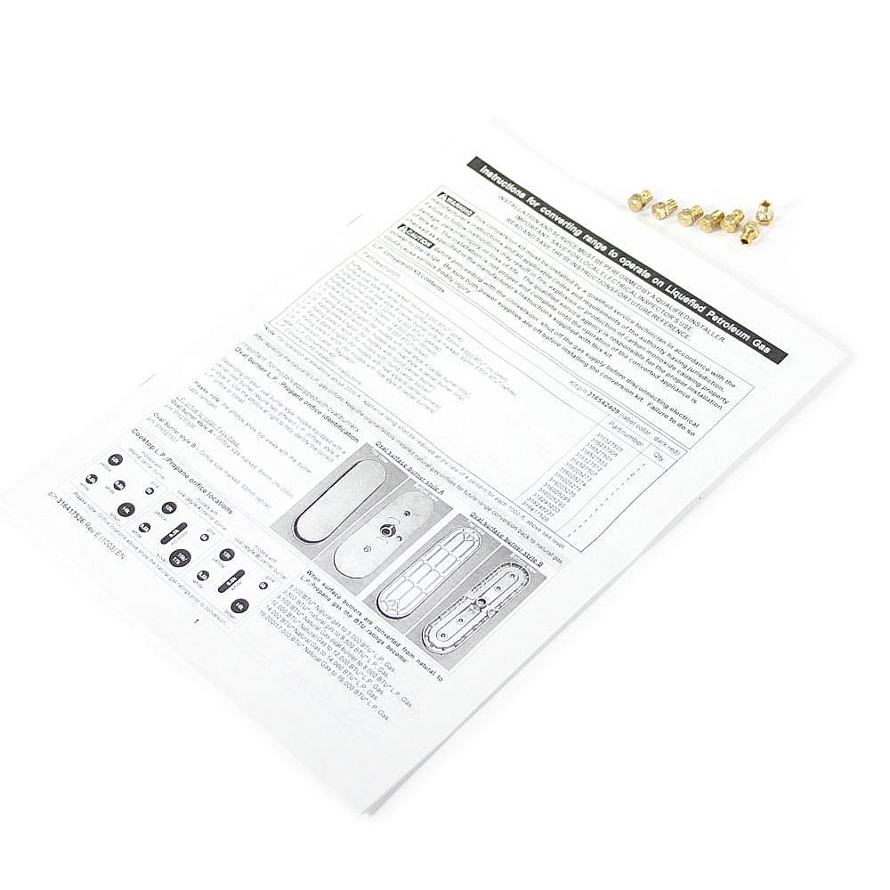 Part #00617840, Range Lp Conversion Kit