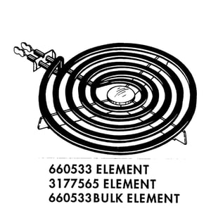 Cooktop Coil Element, 8-in 3177565