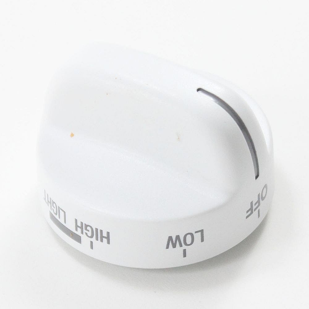 Photo of GE Part #wp3186135, Ran Surface Burner Knob | 1.62 x 1.62 x 1.12 from Repair Parts Direct