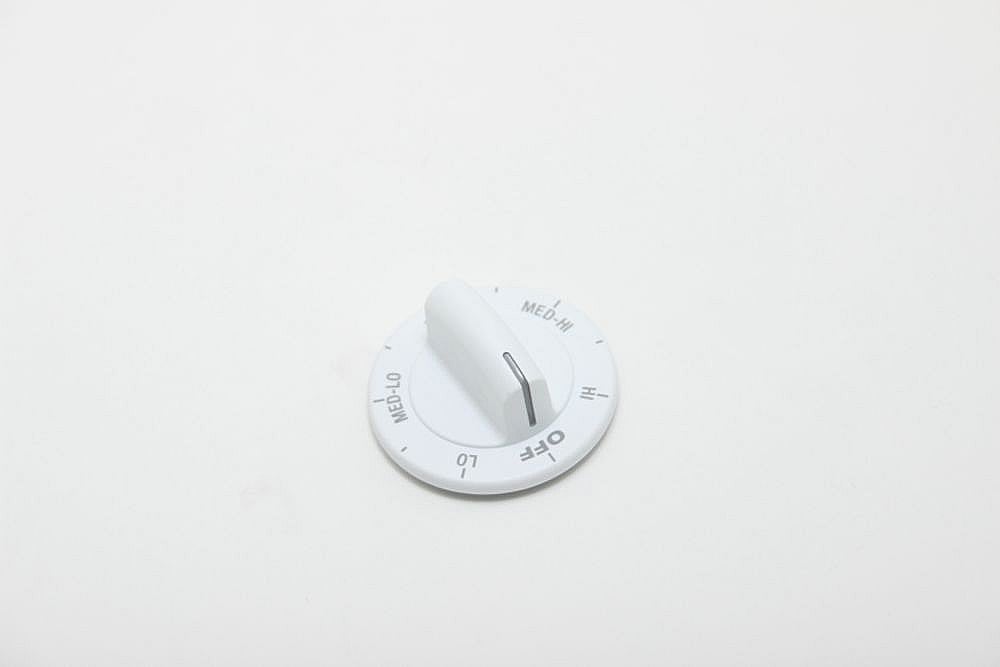 Part #wp3196028, Range Surface Element Knob (White) / 2.00 x 2.00 x 1.00