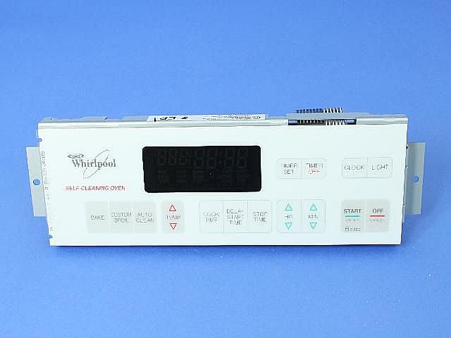 Photo of Range Oven Control Board and Overlay (White) from Repair Parts Direct