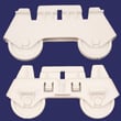 Dishwasher Dishrack Roller Assembly, Lower for Roper WU4300B0 - Part WP3376961