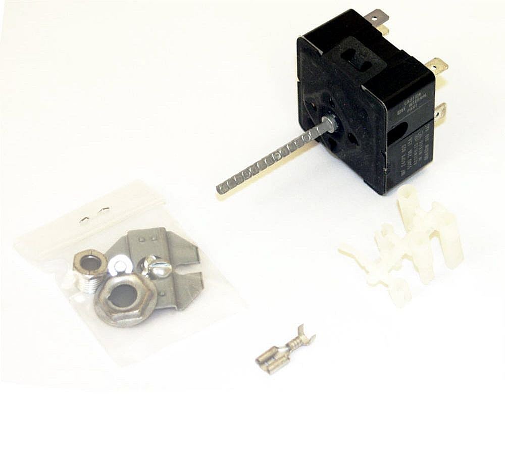 Photo of GE Part #w10900107, Ran Surface Element Control Switch | 1.75 x 1.50 x 3.00 from Repair Parts Direct