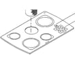 Cooktop Main Top for KitchenAid KECD805HBT3 - Part 4455586
