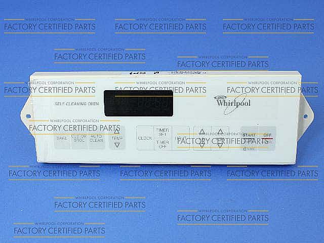 Photo of Range Oven Control Board and Overlay (White) from Repair Parts Direct