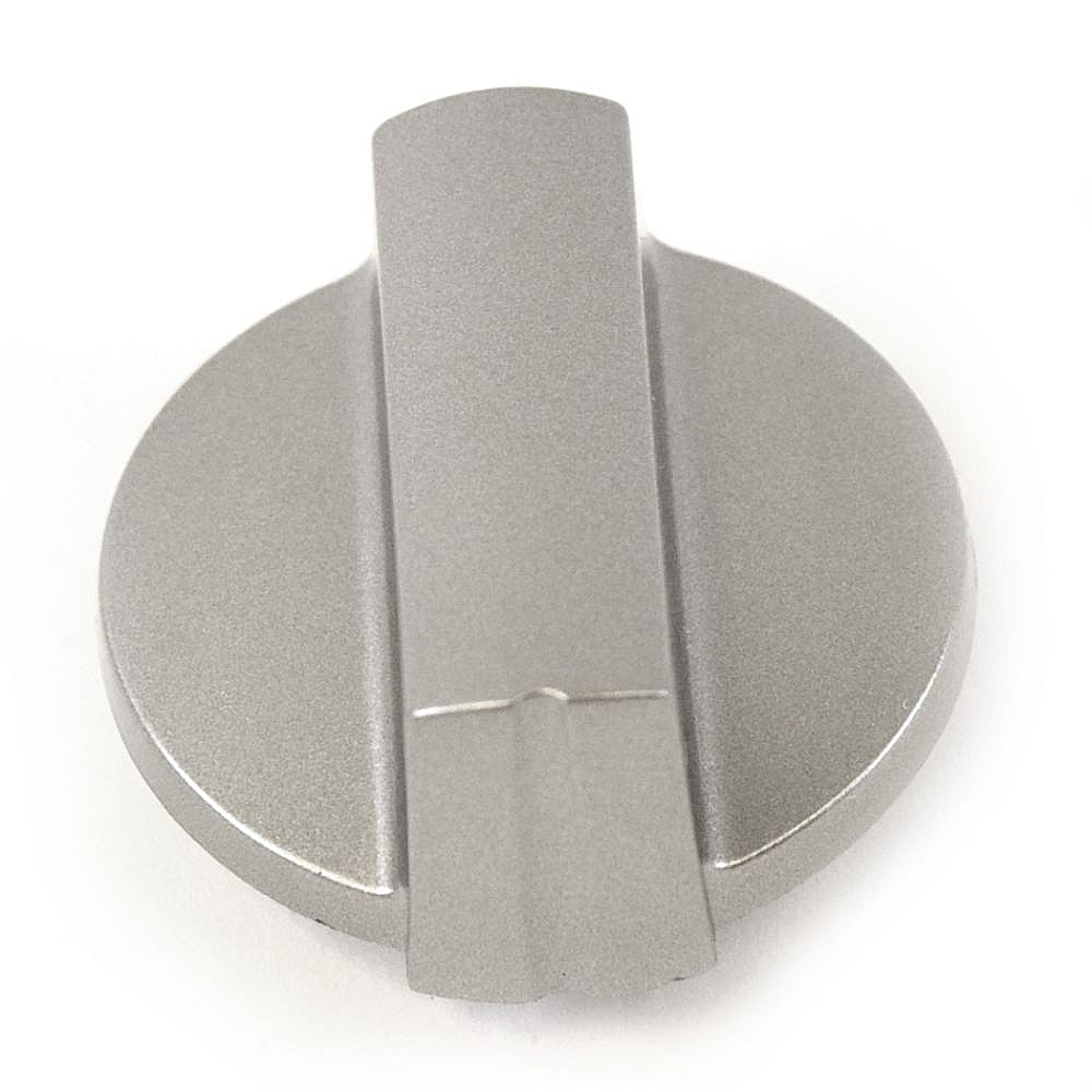 Part #wp7733P508-60, Cooktop Burner Knob (Platinum) | 2.12 x 2.12 x 1.00